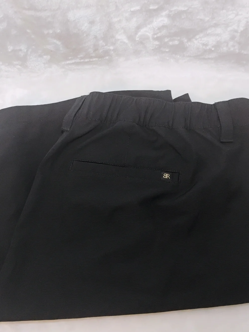 Banana Republic Mens‎ 40 Black Stretch Chino Casual Elastic Waist Golf Shorts B